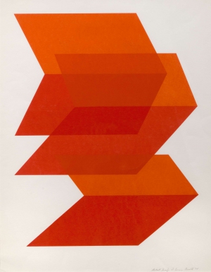 Artist Proof (Red and Orange Horizontal Chevron)
